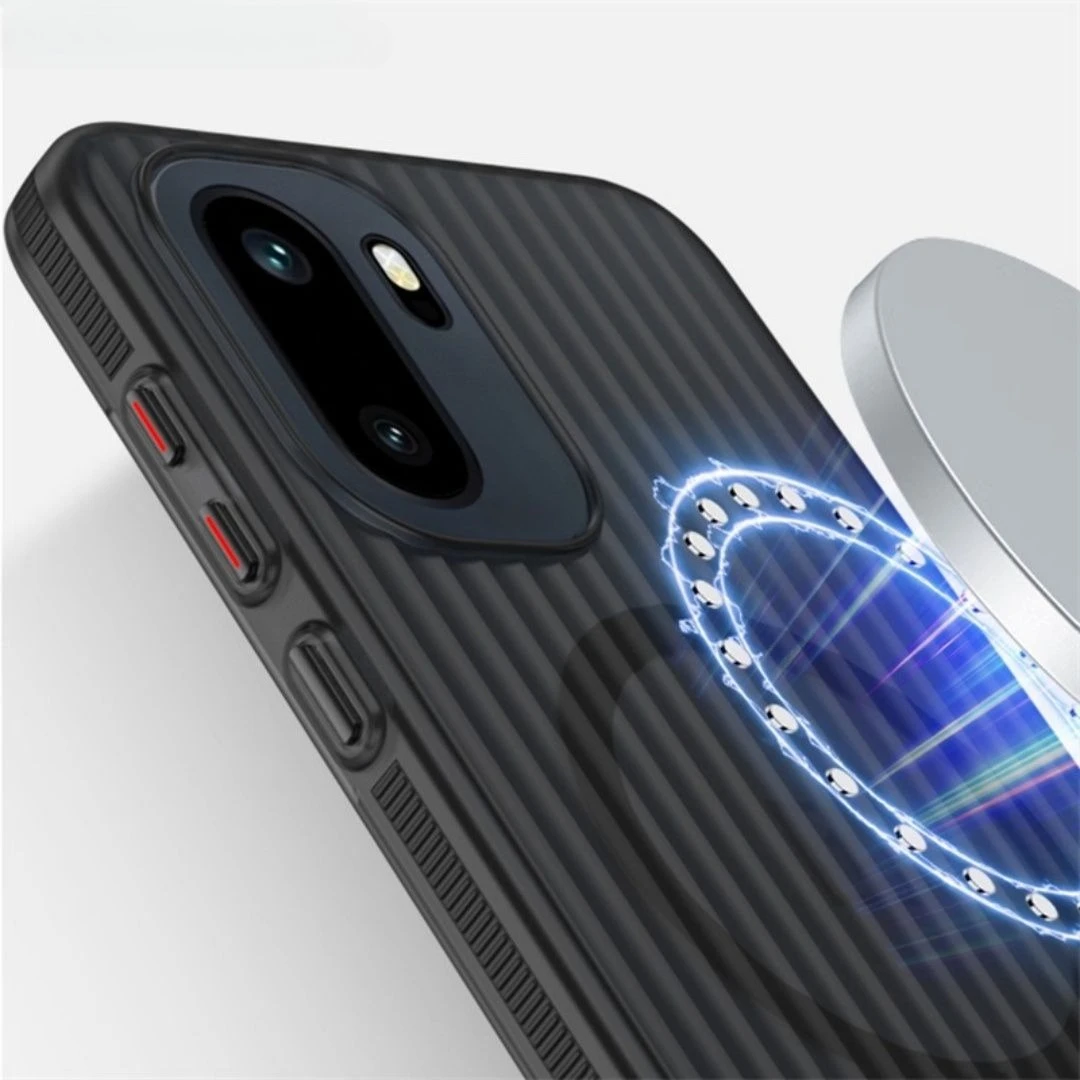 حافظة لهاتف OnePlus 15R Ace6T Ace6 حافظة جديدة مضادة للانزلاق حافة مموجة مغناطيسية مضادة للسقوط لهاتف OnePlus 15R Funda #4