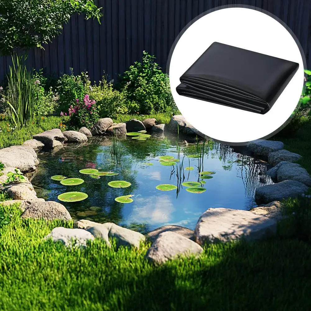 Membrana Impermeabile per Laghetti per Pesci, Rivestimento per Laghetti in HDPE Resistente ai Raggi UV 7x10ft, Sottofondo Preformato per Acquacoltura
