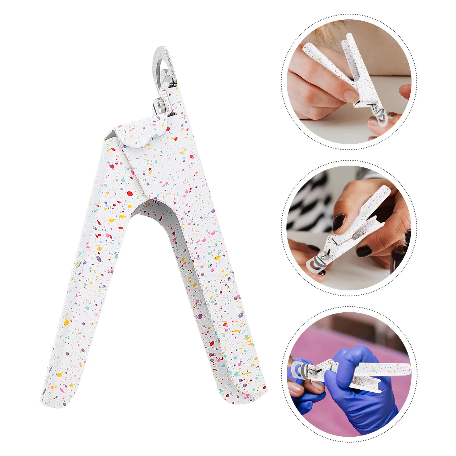 Obcinaczki do paznokci ze stali nierdzewnej z szerokim ostrzem, przenośne, duże, do sztucznych paznokci, wytrzymałe metalowe narzędzia do paznokci, DIY do domu.