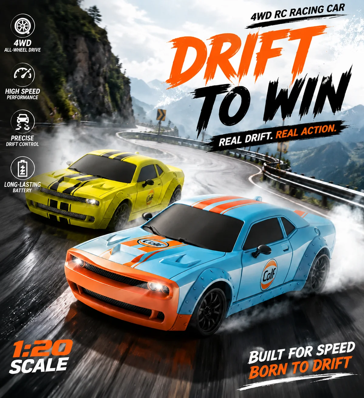 Kids Toys Under $20 - Voiture de course RC 4WD 1/20,
