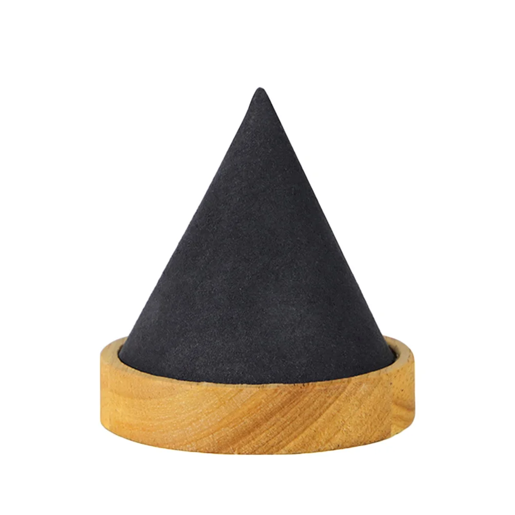 Jewelry Organizer Stand Necklace Display Storage Shelving Ornament Cone Holder Wooden