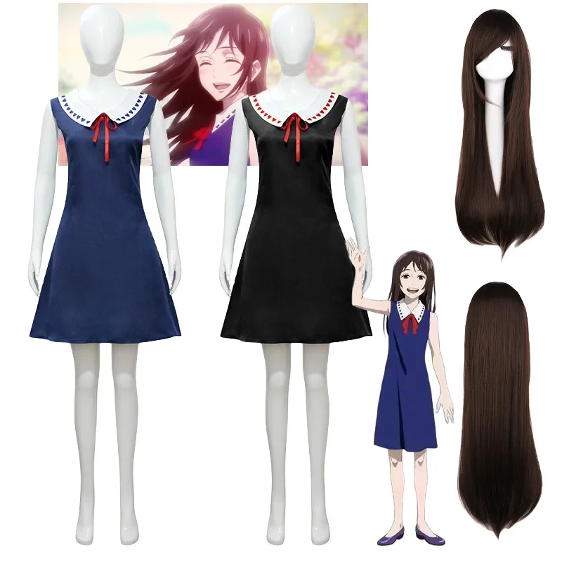 Orimoto rika cosplay anime kostüm jujutsu kaisen cosplay verfluchte königin schöne ärmellose kleid frau sexy kawai party uniform