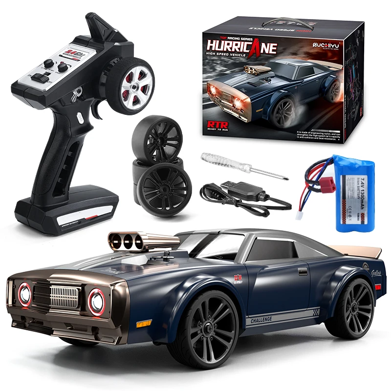 

1/16 Drift Car 50km/H High Speed On-Road RC Car 4WD with LED Light 2.4G Remote Control Racing Car Toys 16303 RTR for Boys