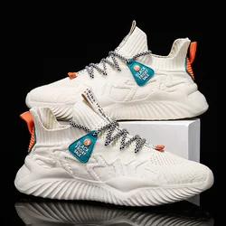Men's Sneakers Breathable Running Shoes New Mesh Outdoor Casual Shoes Fashion Non Slip Vulcanize Shoe Platform Lace Up Men Shoes
