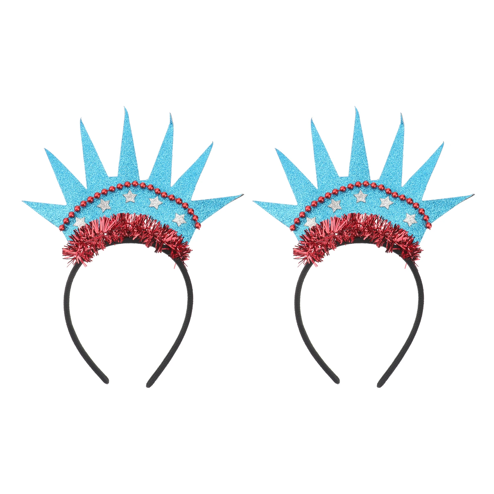 

2pcs Statue of Liberty Headband Patriotic Accessories American Headdress Independence Day Hair Hoop Premium Material Photo Props