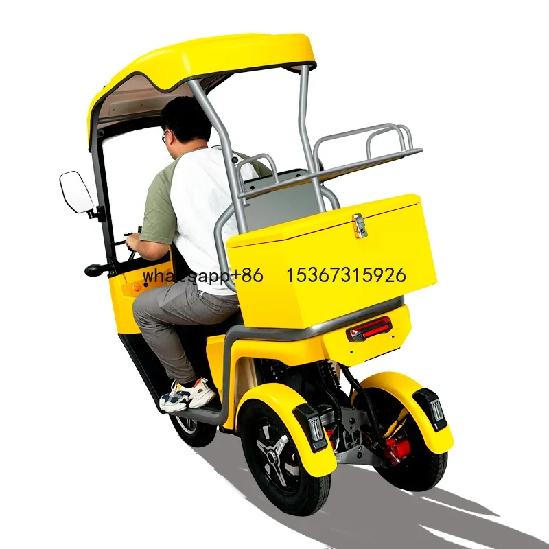 

2024 Most Popular Leisure Passenger Cargo Electric Tricycle 72v 1600w Dual Motor 800w Dual Controller Adults Takeaway Express