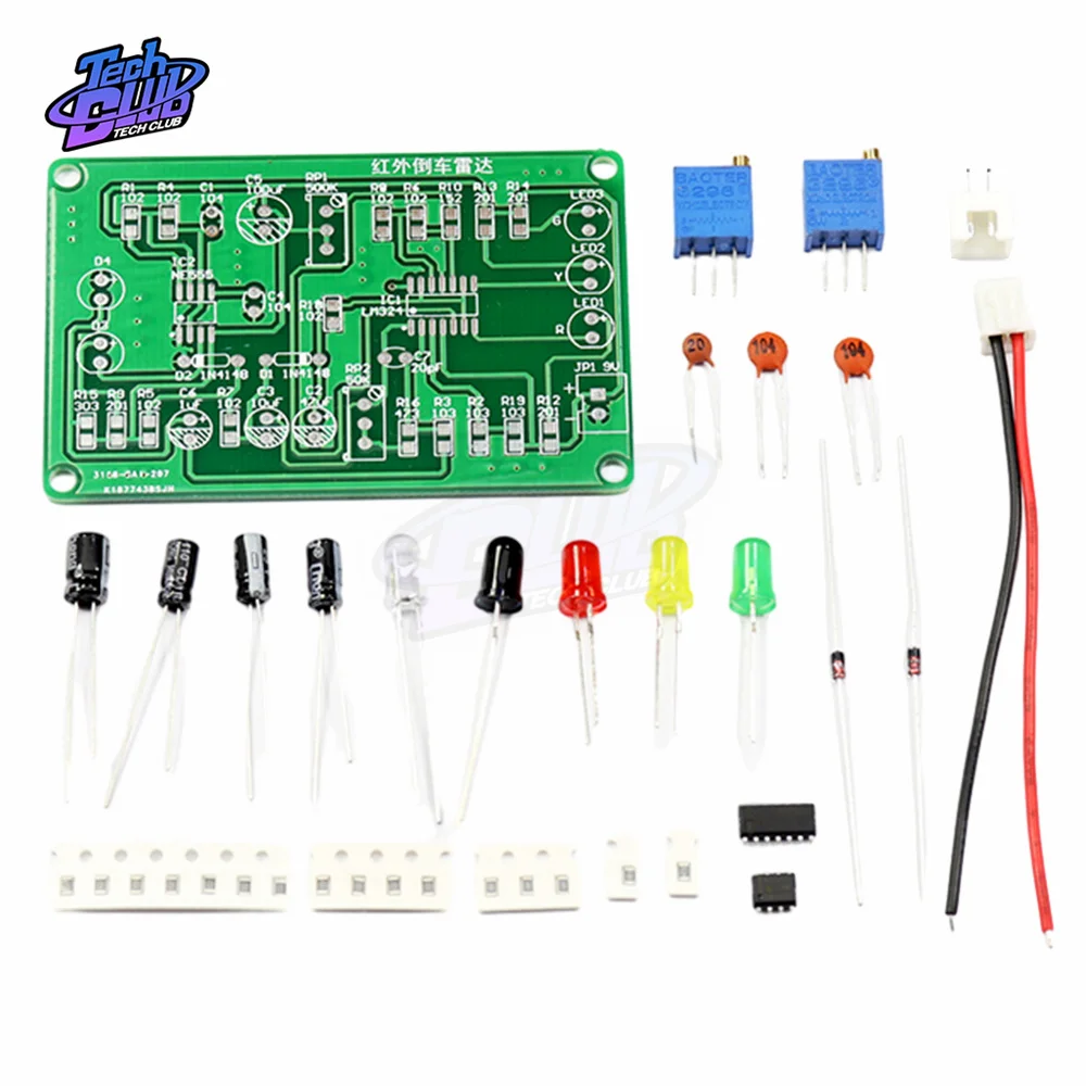 Patch Infrared Reversing Radar Kit Diy Electronic Production Range Sensing Reminder Obstacle for Electronic Component Tool