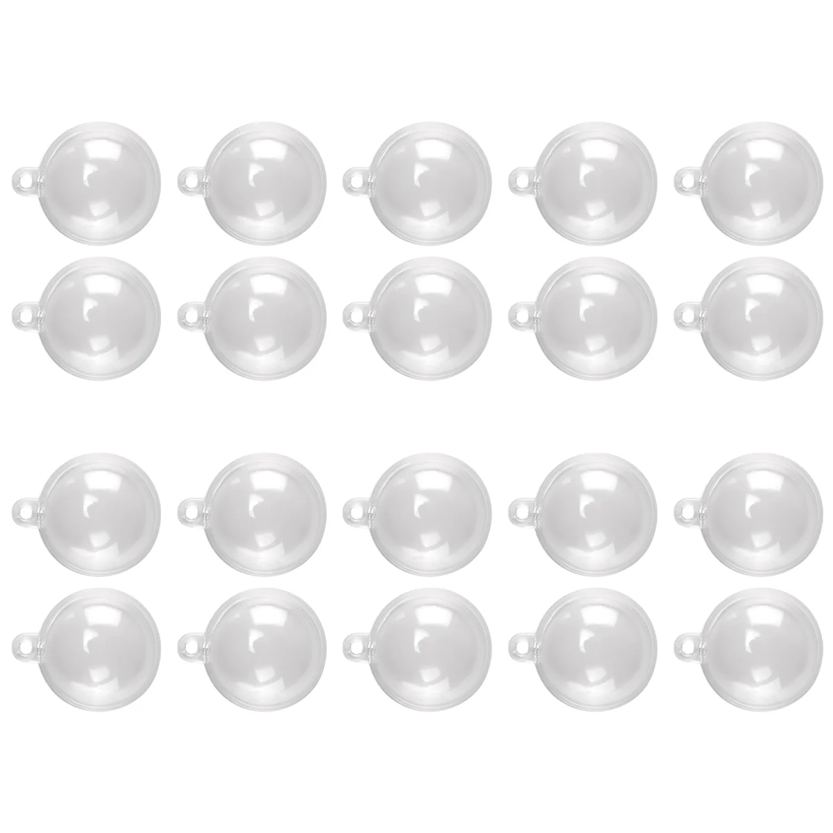 Совершенно новый прозрачный открывающийся пластиковый шар для рождественских украшений, прозрачная безделушка, украшение, подарочная коробка 3 см HY