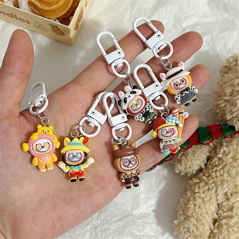 Cartoon Labubu Series Keychain Pendant Backpacks Hangings Decoration Accessries Gifts