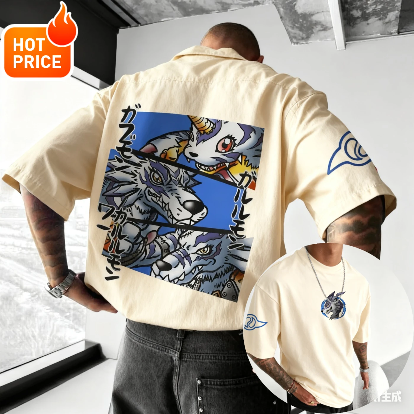 Gabumon Anime Digimon2025 nuevo Harajuku hombres Vintage verano camiseta de gran tamaño mujeres ropa de calle Casual deportes Camiseta de algodón Top Y2k