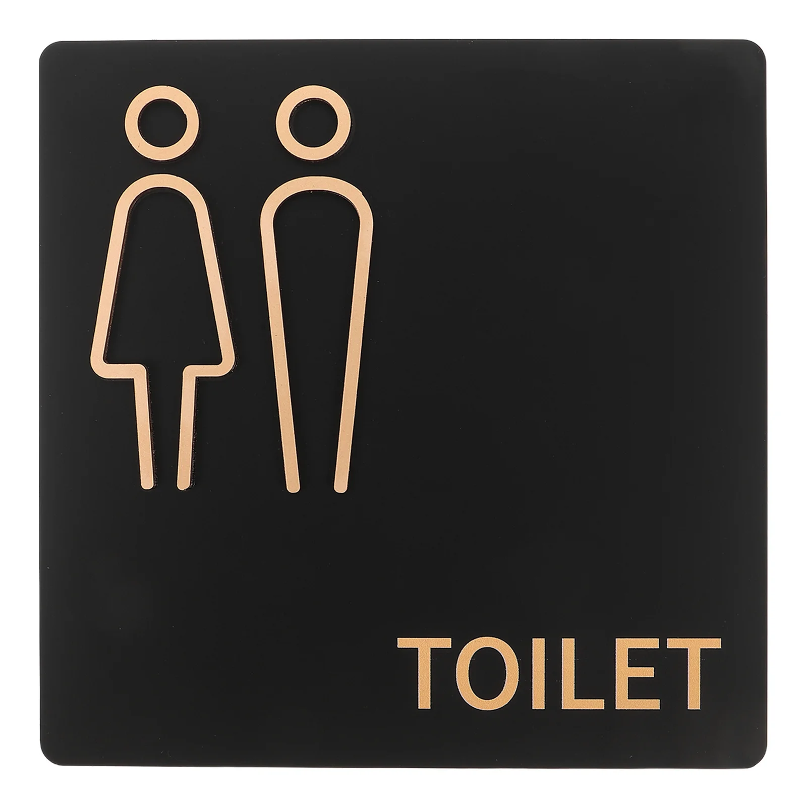 

Black Bathroom Sign Acrylic Men Women Toilet Signs For Door Wall Waterproof Restroom Identification Hotel Office Home