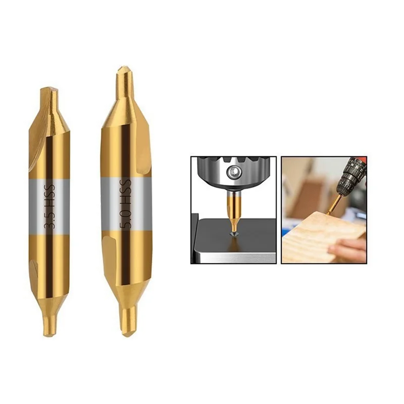

A76K High-Speed Steel Center Drill 7-Piece Set 1.0Mm 1.5Mm 2.0Mm 3.5Mm 4.0Mm 5.0Mm For Lathe Metal Processing Durable Easy Insta