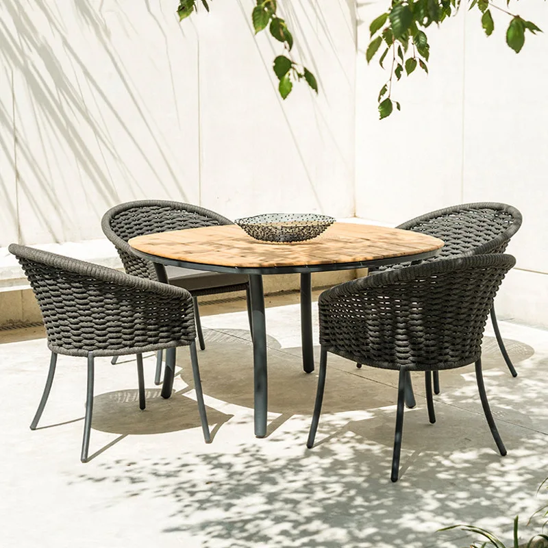 Outdoor leisure furniture villa courtyard balcony small dining table and chair