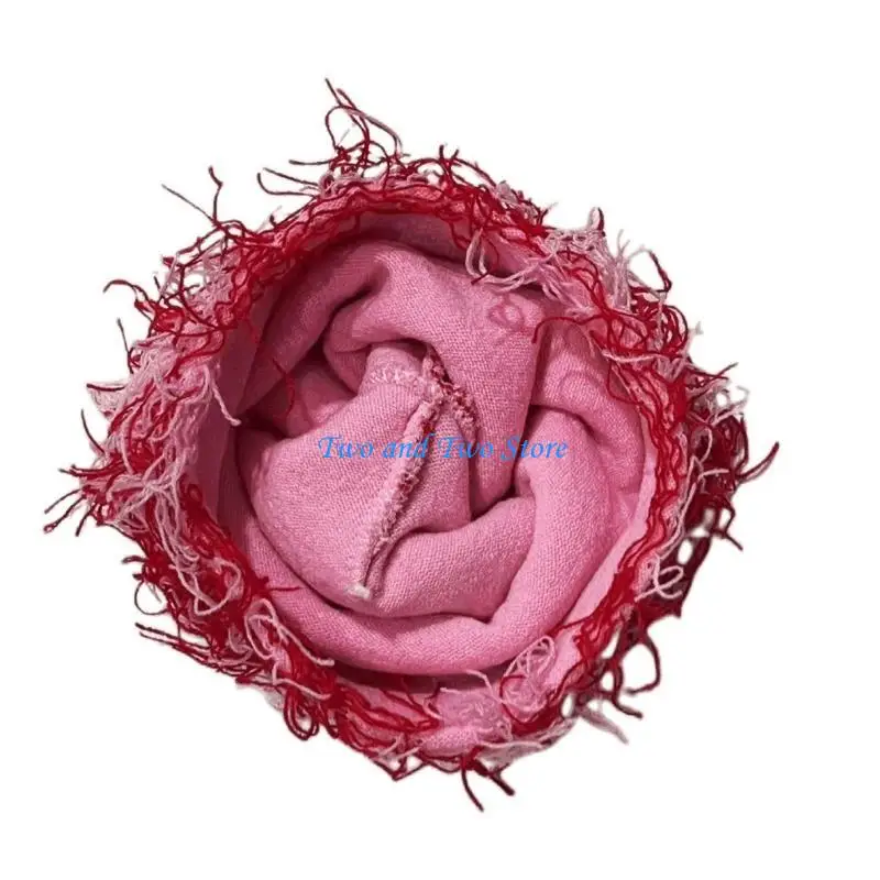 

HX6F Knitted Beanie Hat with Fuzzy Head Household Festival Holiday Present Gift Suppl