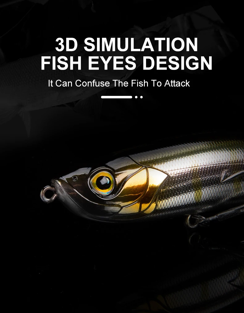 YOOFISH Schwimmender Pencil-Angelköder 100mm 20,5g 31,5g Oberflächenköder mit Zickzack-Aktion für Weite Würfe, Sinkender Meerbarsch-Angelköder – Detail 8