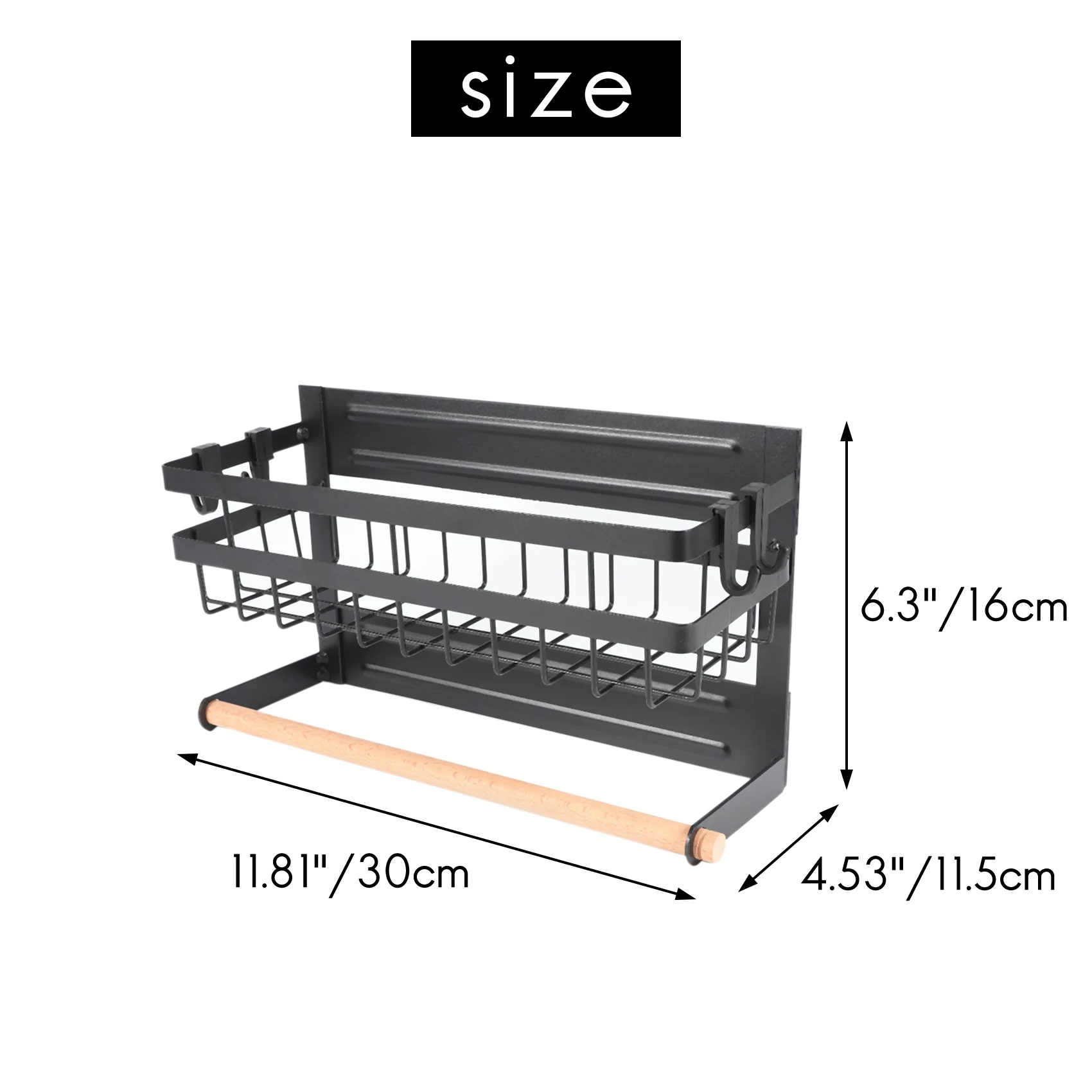 [NEWA64Z!】 Magnetic Paper Towel Holder Refrigerator Magnetic Paper Towel Holder Spice Shelf Storage Organizer For Kitchen