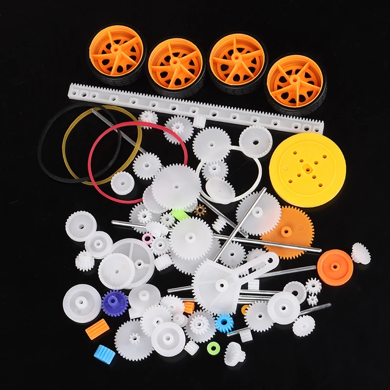 

78pcs Gearbox toy robot motor plastic gear DIY model accessories