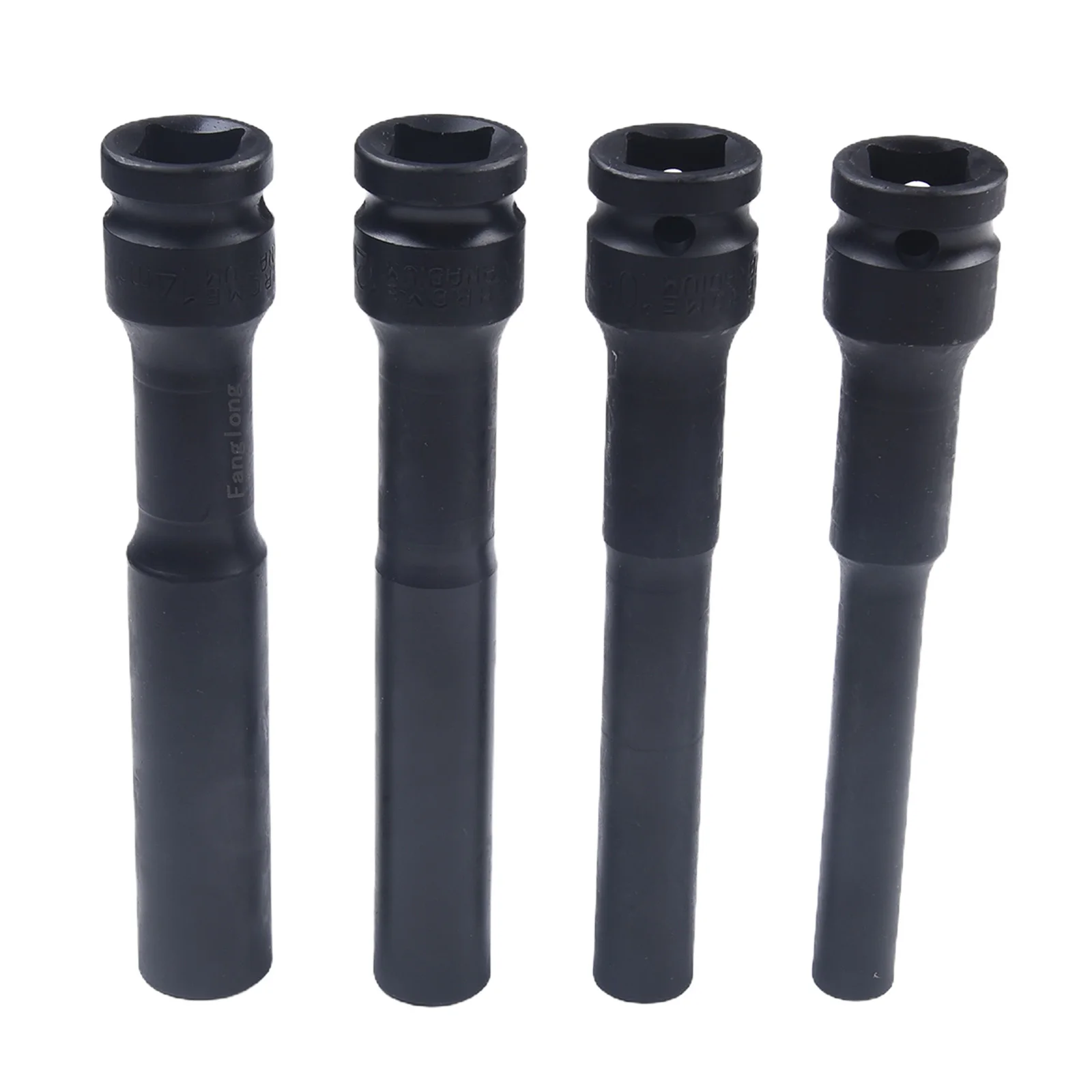 Drive Socket Hex Sockets 1/2 Inch 128 Mm Length 4pcs Black Color Hexagon Useful Brand New High Quality Practical