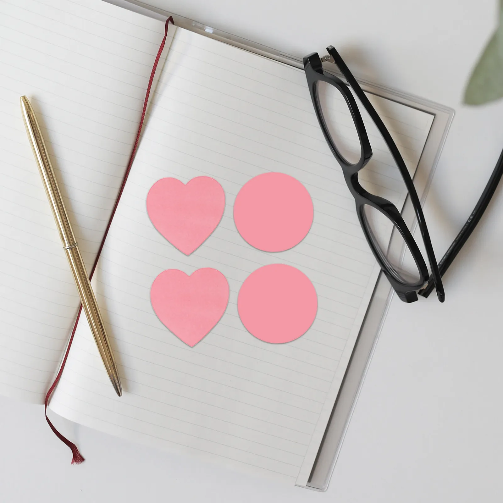 

4 Rolls Heart Stickers Self Adhesive Labeling for Home Office School Organization Colorful Dot Labels