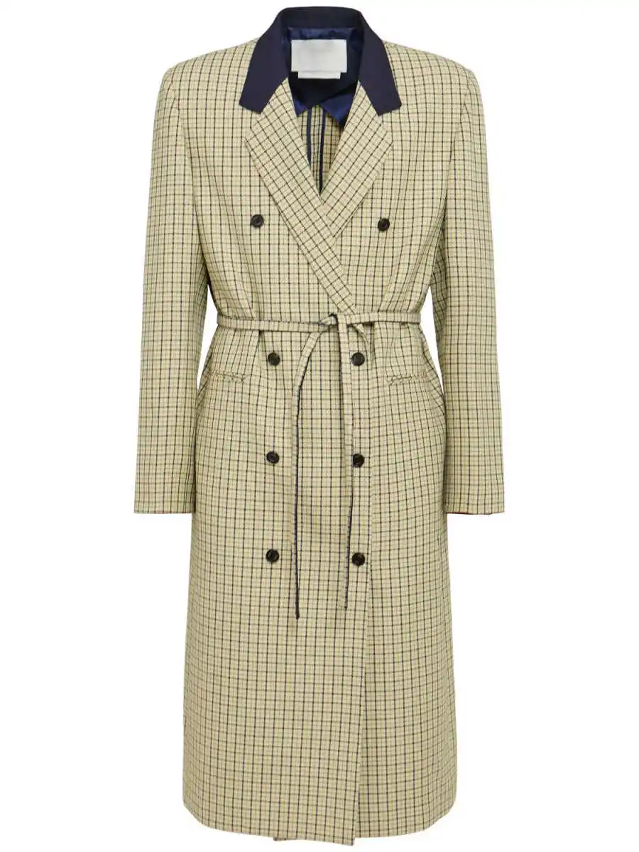 ربيع الخريف جديد الرجال شبكة معطف طويل 1 قطعة مزدوجة الصدر الشق التلبيب معطف تخفيف الأعمال الخاصة مخصص #4