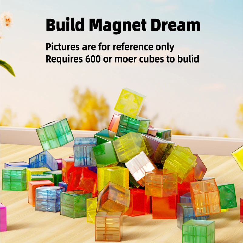 per ragazzi e ragazze STEMMontessori Giocattoli sensoriali Blocchi magnetici - Costruisci miniera MagnetWorld Edition Cubi magneticiGiocattoli da costruzione