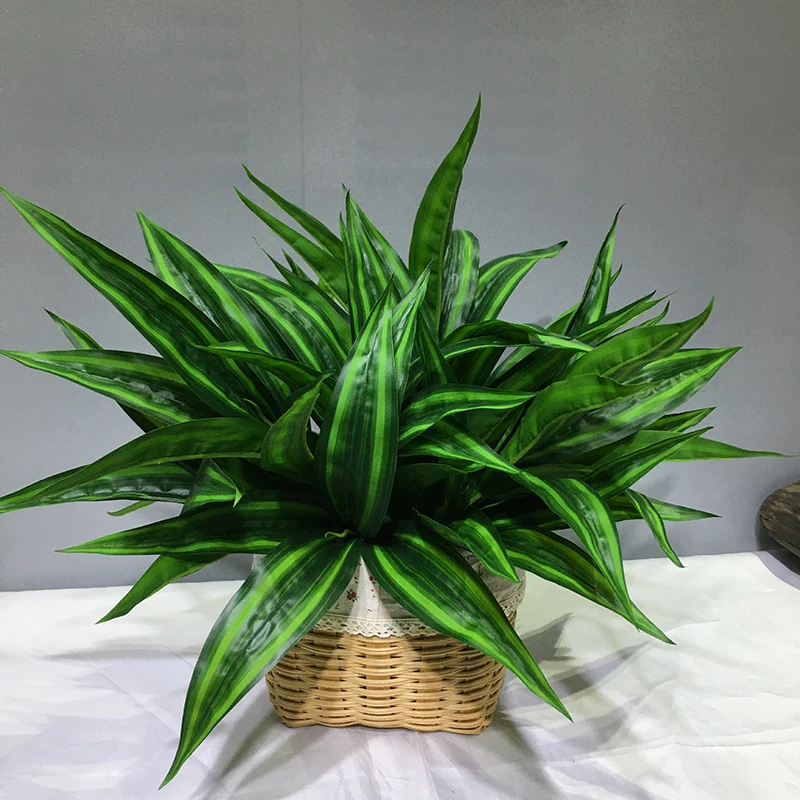 13in Artificial Plants Wall Palm Leaves Tropical Fake Dracaena Tree Lily Bamboo Plastic Magnolia Foliage For Home Garden Decor