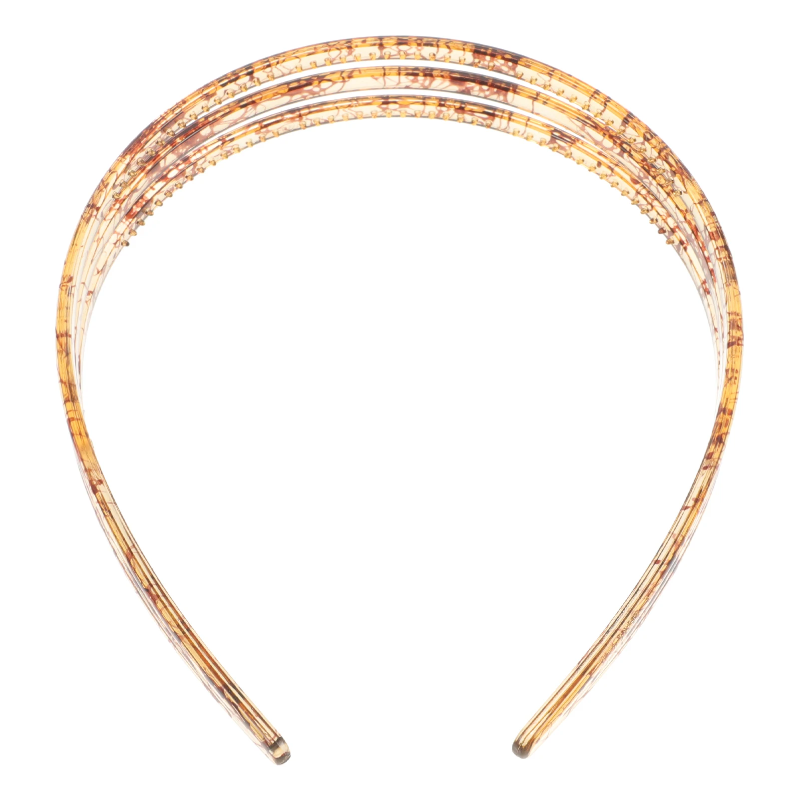 

2pcs Durable Plastic Headbands For Women Girls Stylish Non-Slip 3-Layer Teeth Face Wash Skincare Makeup Removal Spa Hair Bands