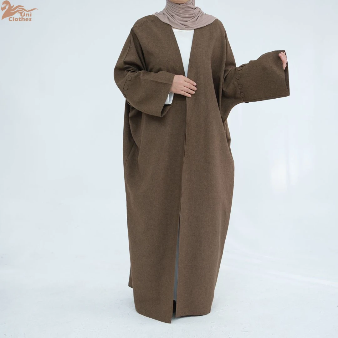 Ramadan Saudi Arabia Losse Muslim Women Modest Dress Eid Dubai Plain Abaya Fashion Islam Travel Outerwear Turkey Moroccan Kaftan