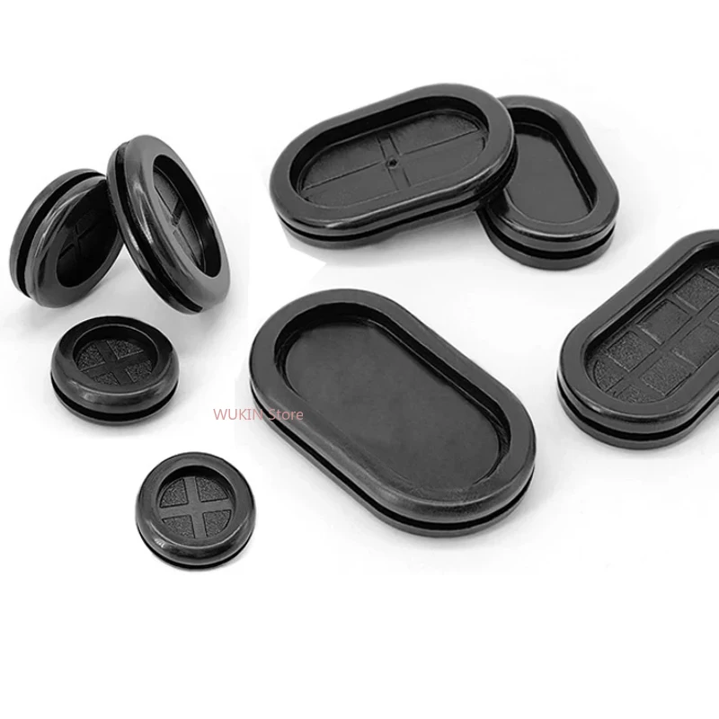WK Round Double Sided Rubber Grommets Oval rubber Protective Coil Wire Cable Seal Ring Gasket 13mm~110mm