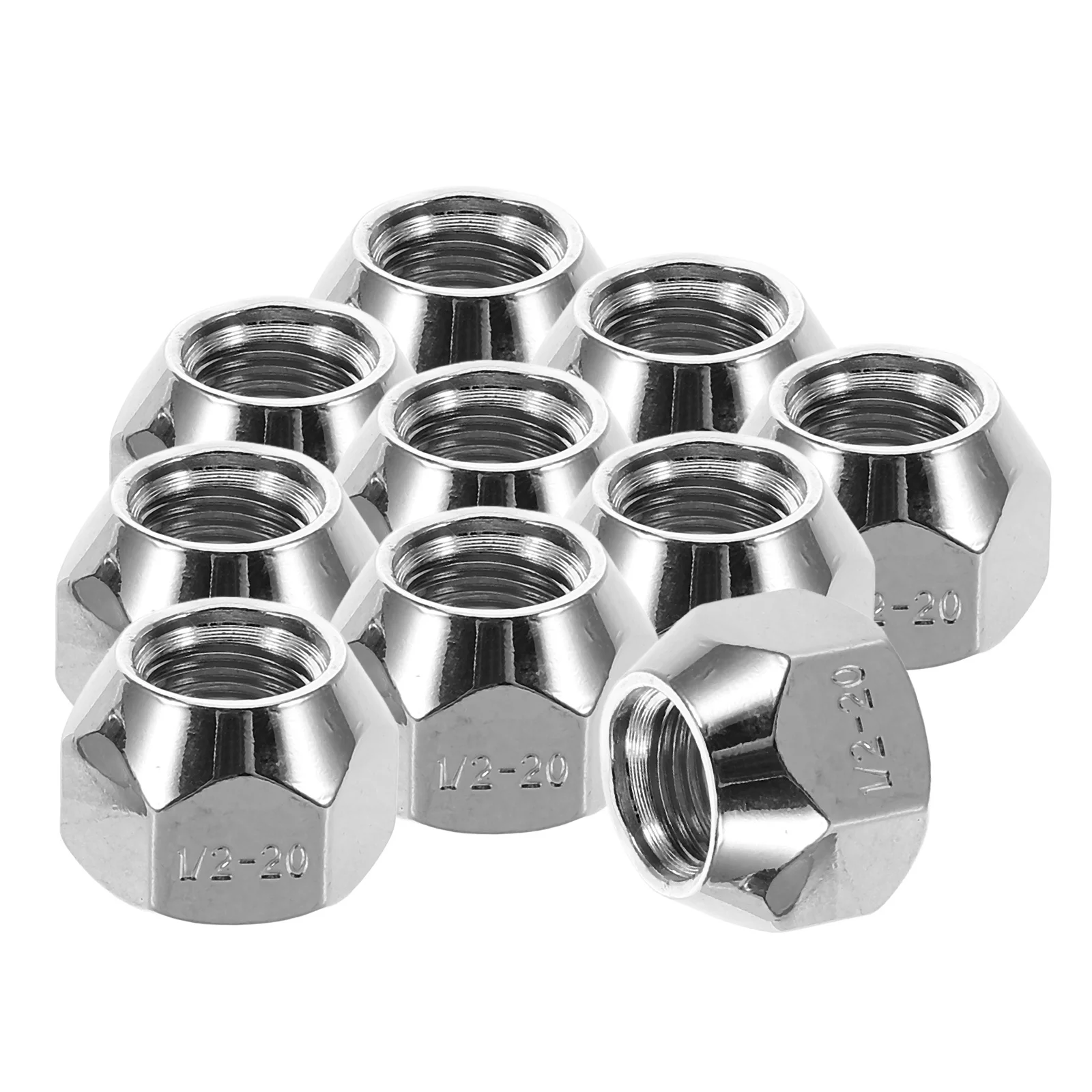 

10 Pcs 1/2-20 Lug Nut Boat Acorn Nuts Automobile Tire Trailer Inch Car Wheel Hub Screws