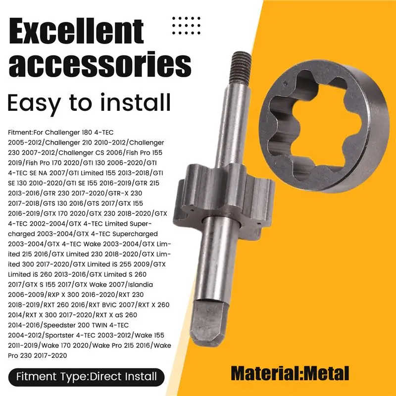 Oil Pump Kit Oil Pump Shaft Head Oil Pump Shaft Head For Sea-Doo