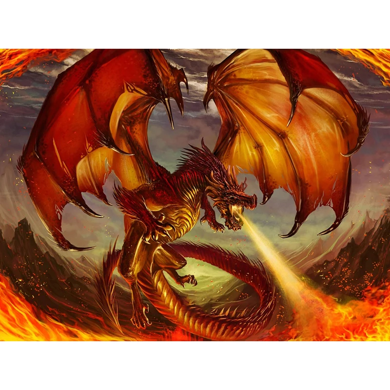 

Orange Dragon Playmat Dragon Shield Art Mat Cards Cover MGT Cards Protector DTCG MTG TCG Mousemat/Star Reals Board Games