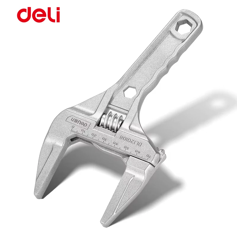 Extra Large Short Handle Bathroom Wrench, Multi-function Adjustable Spanner for Faucet, Pipe & AC Installation and Repair