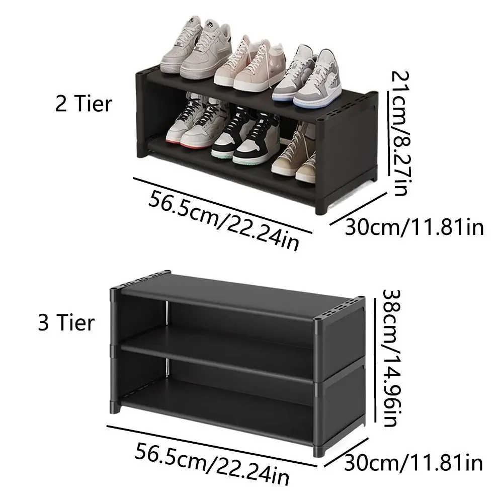 Dust Proof Cover Long Shoe Rack Large Capacity Free Standing Shoe Cabinet Double Row Easy To Install Shoe Storage Shelf Boot