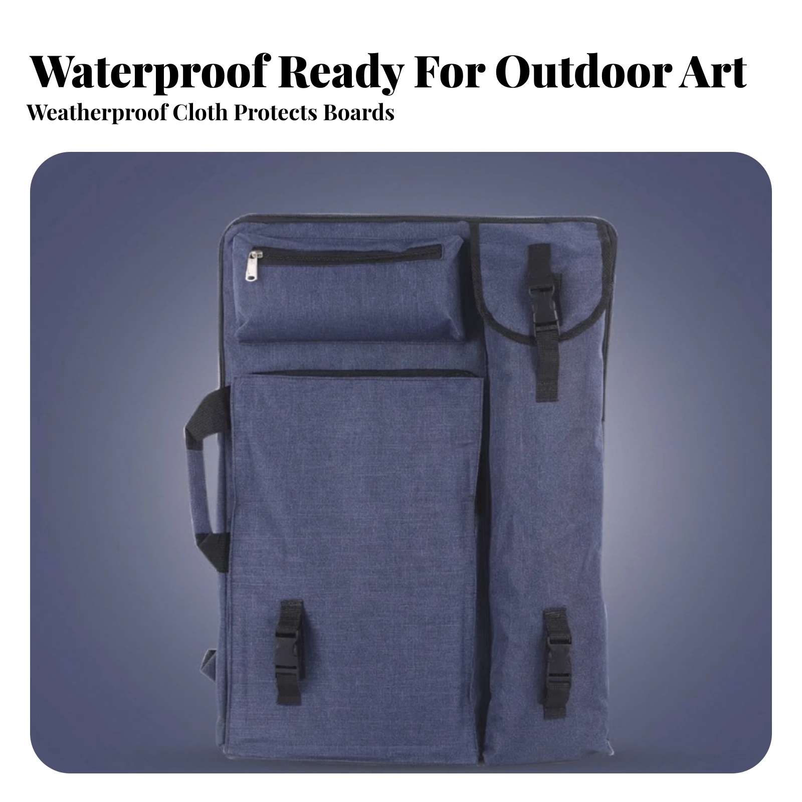 Sketch Board Bag Padded Drawing Board Bag Artist Portfolio Backpack Adjustable Art Portfolio Carry Case Large-Capacity