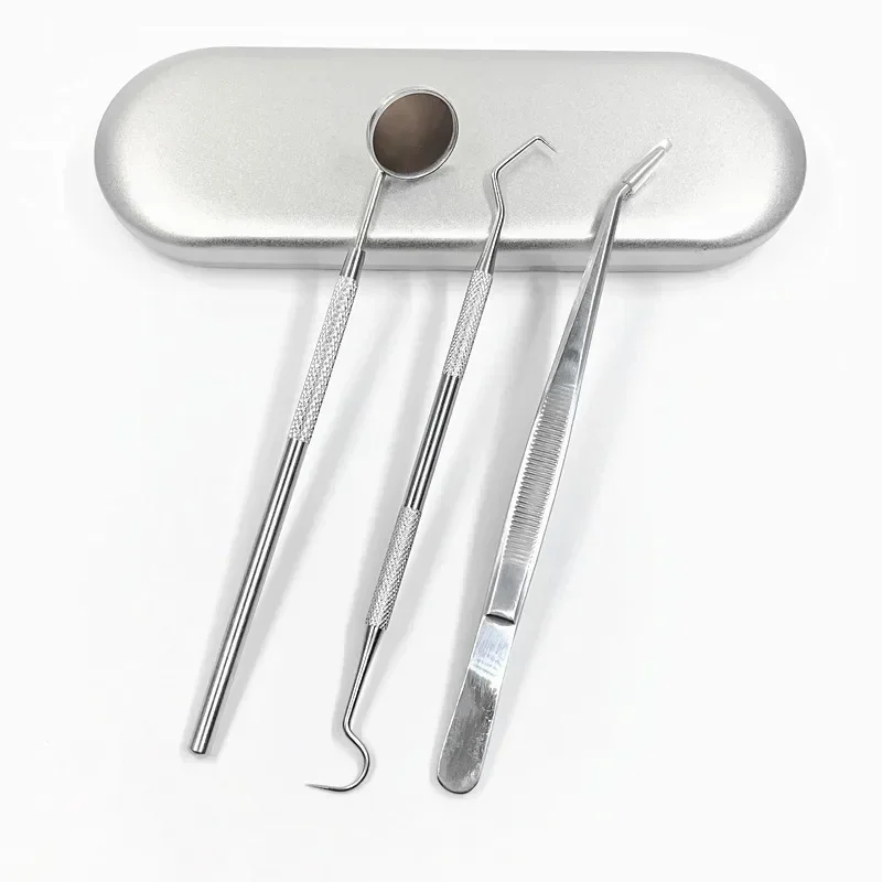 Aço inoxidável Dental Mouth Mirror Kit, Dentista Whitening Tool, Instrumento de Cuidados Orais, Saco, 6 Pcs, 5 Pcs, 4 Pcs, 3Pcs