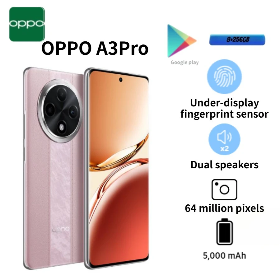 2026 new OPPO A3 Pro 6.67-inch display, 64-megapixel AI camera, 67W fast charging, 5000mAh high-capacity battery