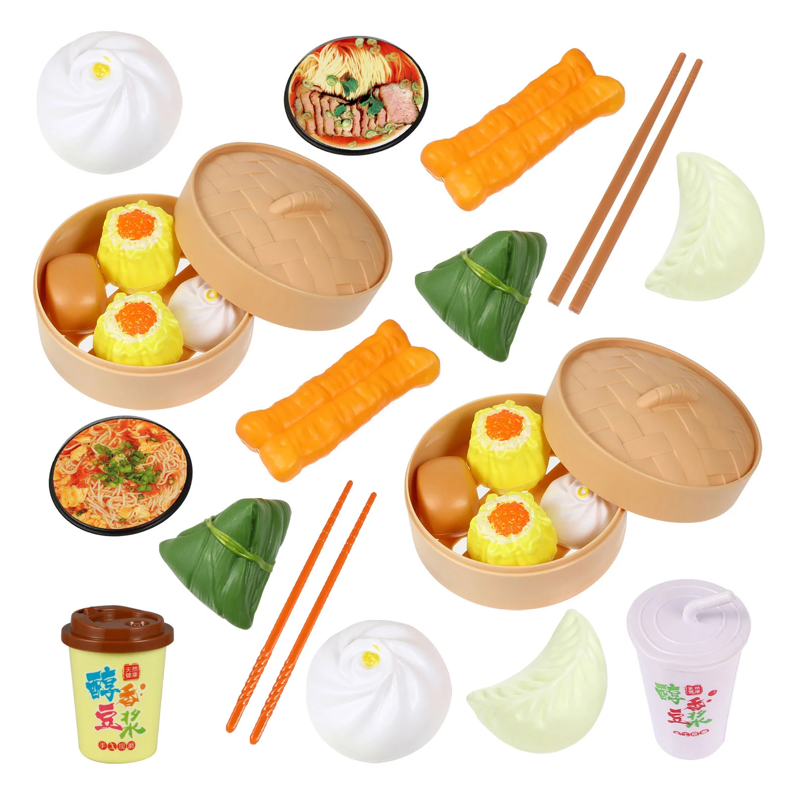 Induktionsherd für Dampfgarer, Brötchen, Kinderspielzeug, vorgeben, Frühstück, Obst, Kinderküche, Kochen, gedämpftes Baby