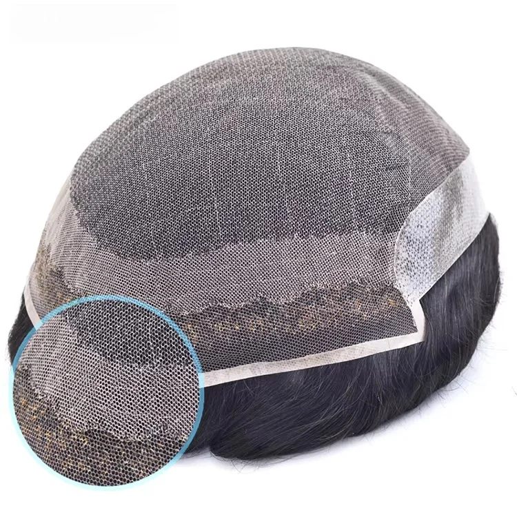 

OCT Французский кружевной передний парик из искусственной кожи с индийскими волосами для мужчин, естественный волнистый стиль, швейцарская модель, номера, патчи для волос