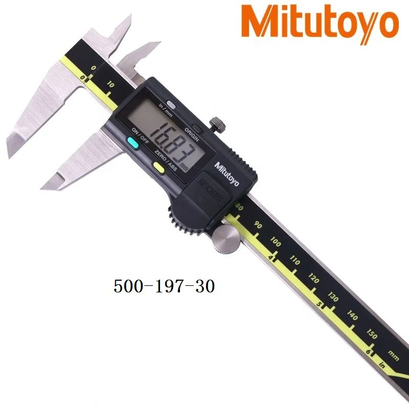 Mitutoyo 500-197-30 Calibrador Digimatic Absolute de 0 a 200 mm, calibradores métricos y de pulgada