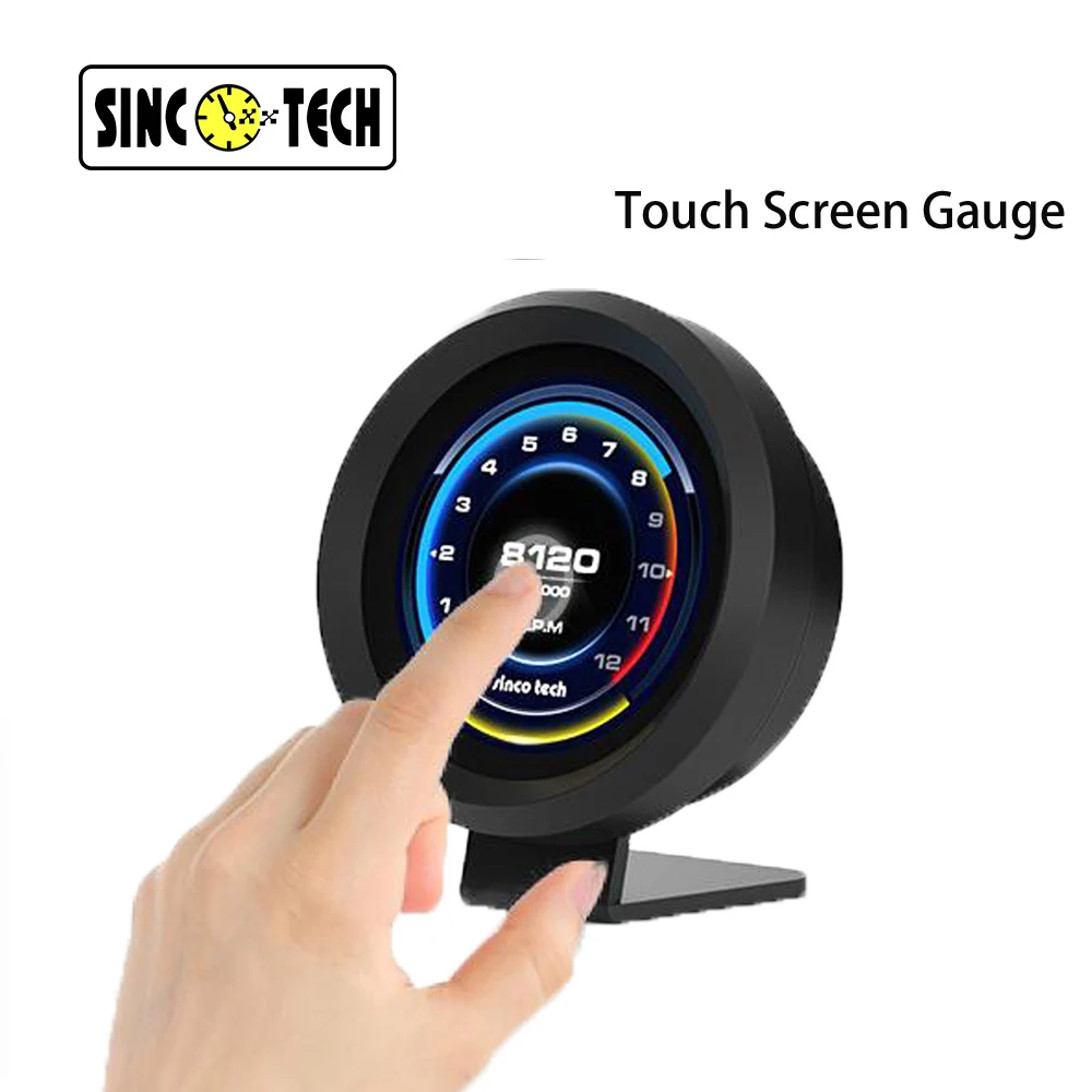 

SincoTech 2020 Universal 9-in-1 Digital Speedometer Tachometer Volts Boost Oil Pressure Water Temp EGT AFR Meter Gauge (DO912-S)