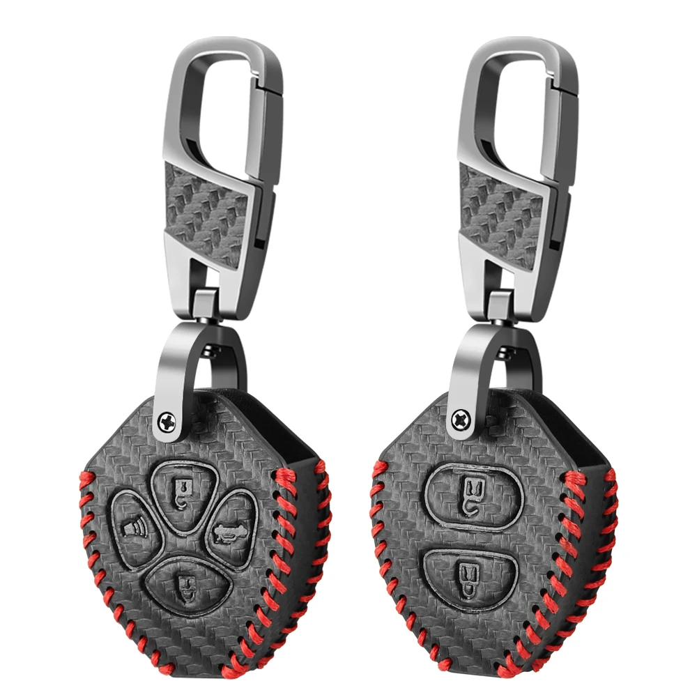 

Кожаный чехол для ключа с дистанционным управлением из углеродного волокна для Toyota Camry чехол Matrix RAV4 Venza Yaris