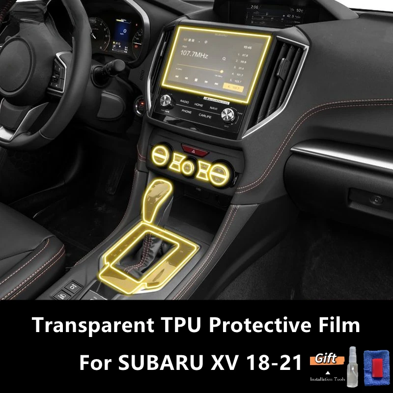 

For SUBARU XV 18-21 Car Interior Center Console Transparent TPU Protective Film Anti-scratch Repair Film Accessories Refit