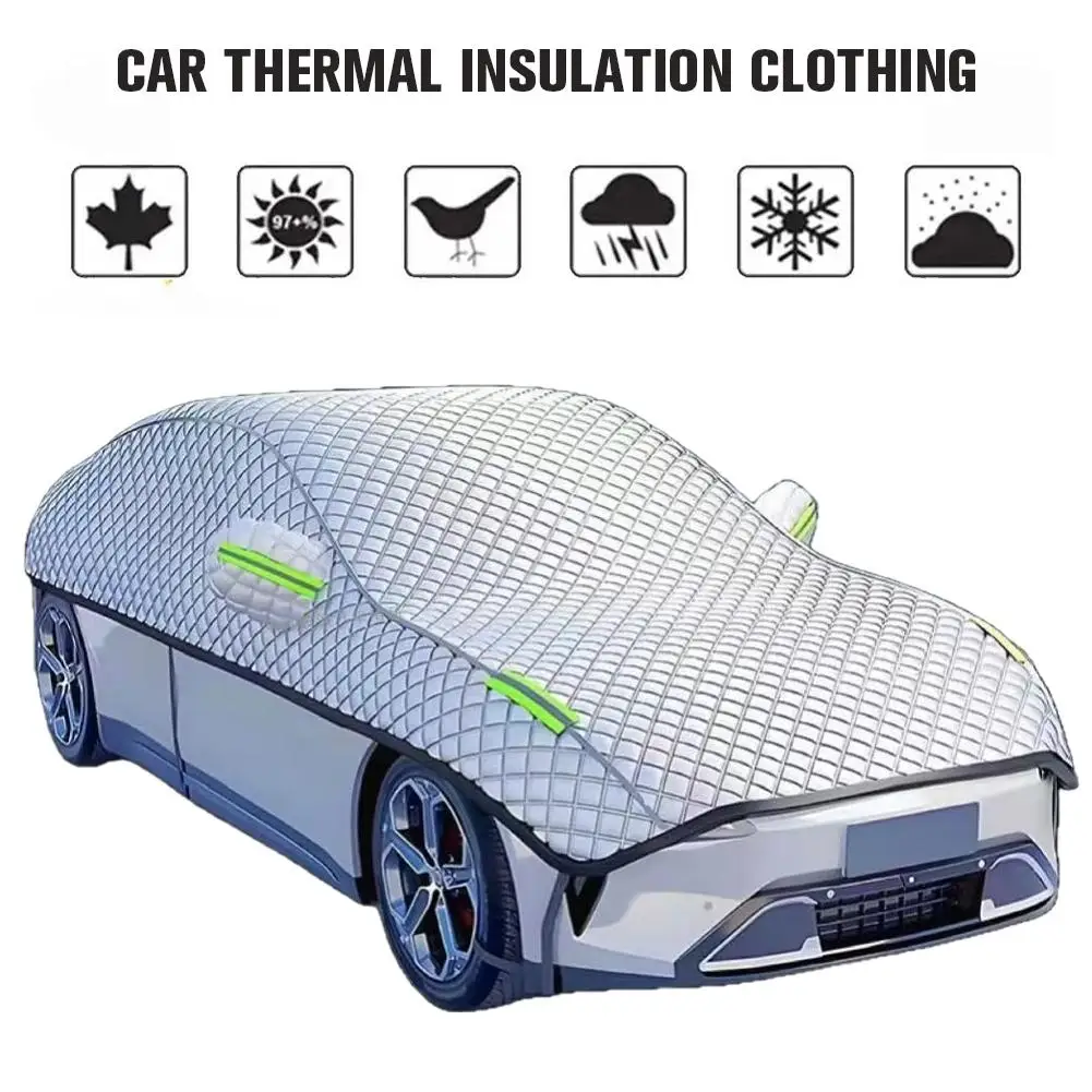 

Car Heat Insulation Cover Universal Full Car Cover Outdoor UV Protection Sunscreen Dustproof Auto Garment Cover Car Accessories