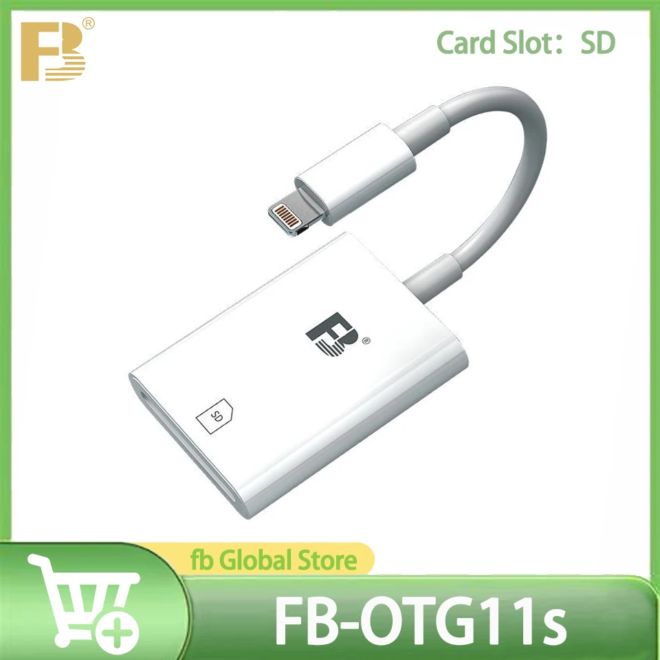

FB-OTG11s Card Reader iOS Lightning Interface Supports SD Card Two-way Transfer Portable Card Reader for iPhone