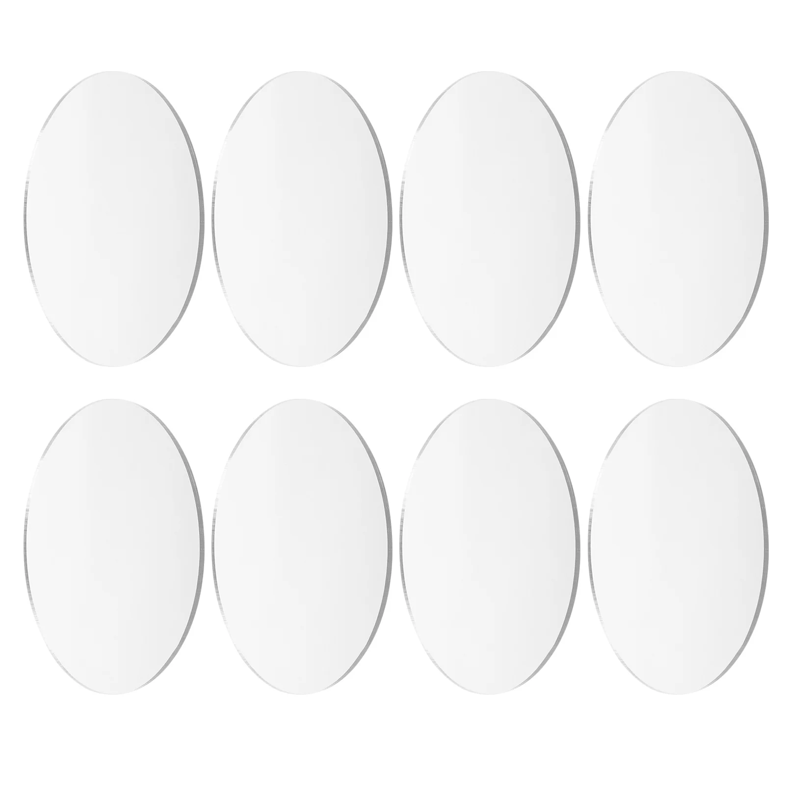 8 szt. Okrągłe akrylowe soczewki do projektów DIY, wymiana luster do makijażu, małe lusterka, przezroczysta powierzchnia, lekkie, podróżne lusterka kosmetyczne