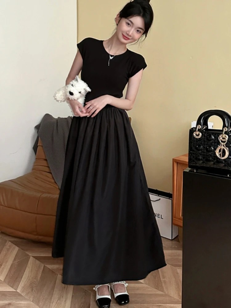 Oversize Women 4XL Summer Long Dresses Lolita Mori Girl Style High Waisted Off Shoulder Ruffle Dress Sundress jurk dames - Image 4