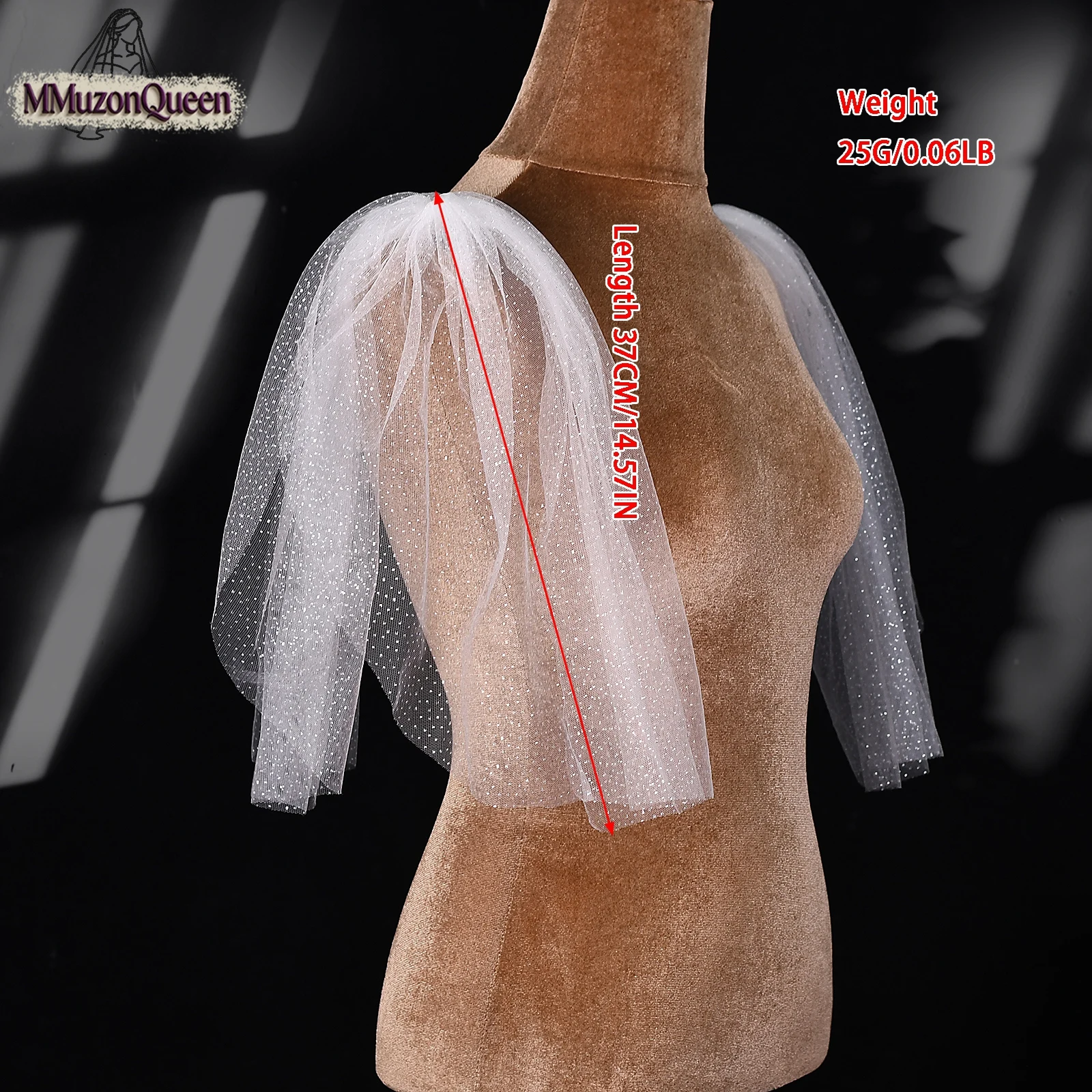 TOPQUEEN Mangas Desmontables Novia Diy Mini Shoulder Yarn Short Bolero Sleeve Bridesmaid Dress Decoration Evening Dress Vg40