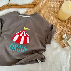 Baby Girls Boys Short Sleeved T-Shirt 2024 Summer Kids Top Tees Toddler Cartoon Printed Shirts Children's Clothes Korean Style