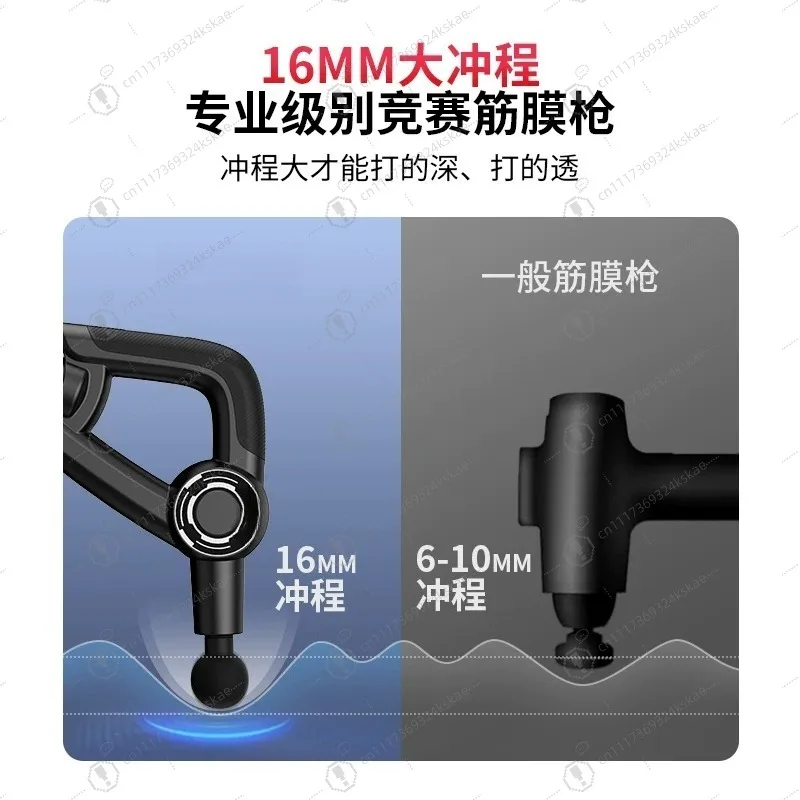 Professional High‑Power Fascia Gun, Deep Tissue Muscle Relaxation Massage Gun for Gym Fitness Post‑Workout Recovery